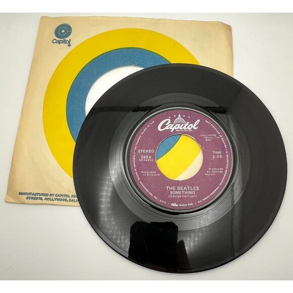 The Beatles Come Together / Something 45 Rock Purple Label Capitol 2654 - Picture 5 of 6
